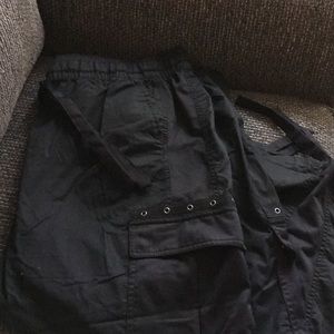 Lane Bryant Black Cargo Capris, size 22/24